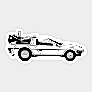 Delorian Time Machine Sticker